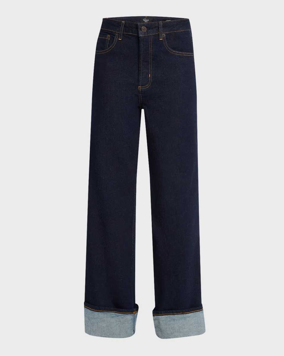 Getty Cuffed Wide-Leg Jeans